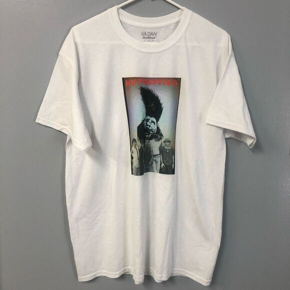hypnotics indoor fiends 82 album white gildan dry blend large band tee vtg style - Picture 1 of 6